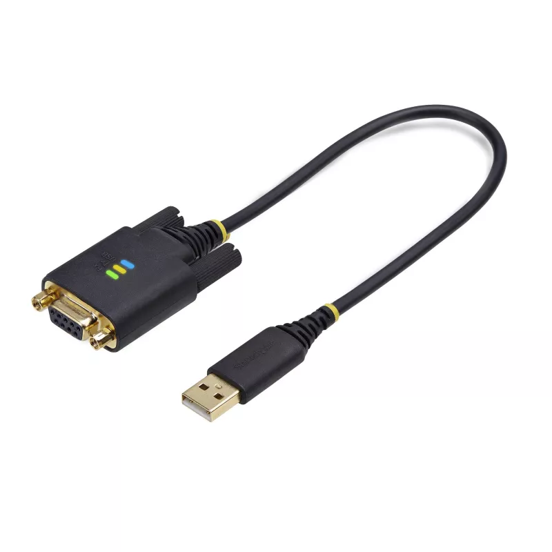 StarTech.com cavo adattatore USB a seriale null modem da 30cm, COM retention, FTDI, USB-A a DB9 RS232, dadi/viti DB9 sostituibili, Windows/macOS/Linux