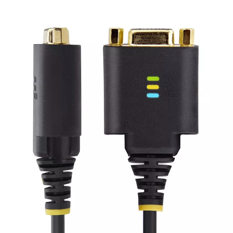 StarTech.com cavo adattatore USB a seriale null modem da 30cm, COM retention, FTDI, USB-A a DB9 RS232, dadi/viti DB9 sostituibili, Windows/macOS/Linux