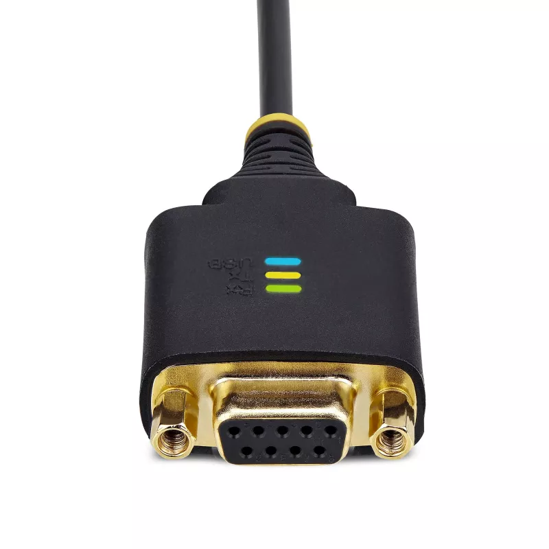 StarTech.com cavo adattatore USB a seriale null modem da 30cm, COM retention, FTDI, USB-A a DB9 RS232, dadi/viti DB9 sostituibili, Windows/macOS/Linux