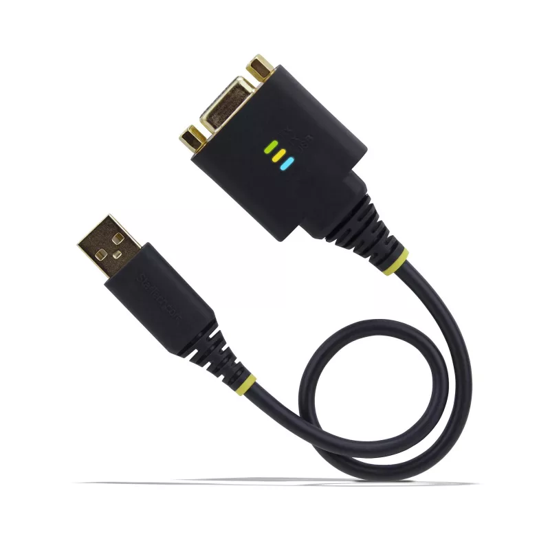 StarTech.com cavo adattatore USB a seriale null modem da 30cm, COM retention, FTDI, USB-A a DB9 RS232, dadi/viti DB9 sostituibili, Windows/macOS/Linux