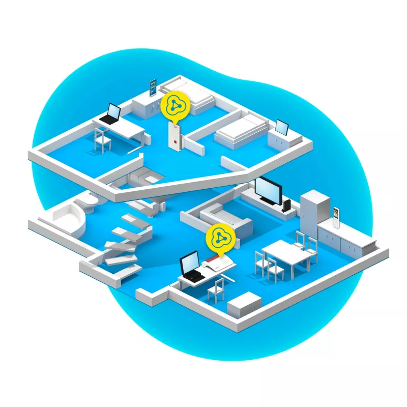 FRITZ!Repeater 2400 ripetitore di rete 1733 Mbit/s bianco
