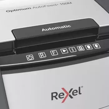 Rexel Optimum AutoFeed+ 150M Distruggidocumenti a microtaglio 55 dB 22 cm nero, grigio