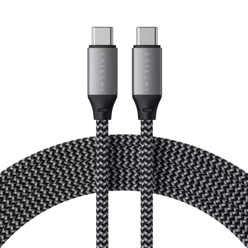 Cavo USB-C a USB-C Satechi ST-TCC2MM — 2 m, nero/grigio, 0,48 Gbit/s
