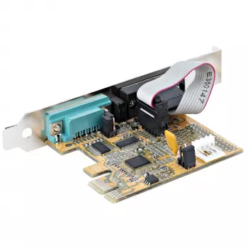 StarTech.com scheda seriale PCI Express a 2 porte, scheda seriale PCIe dual port su RS232 (DB9), UART 16C1050, staffe standard o low-profile, conservazione COM, per Windows e Linux