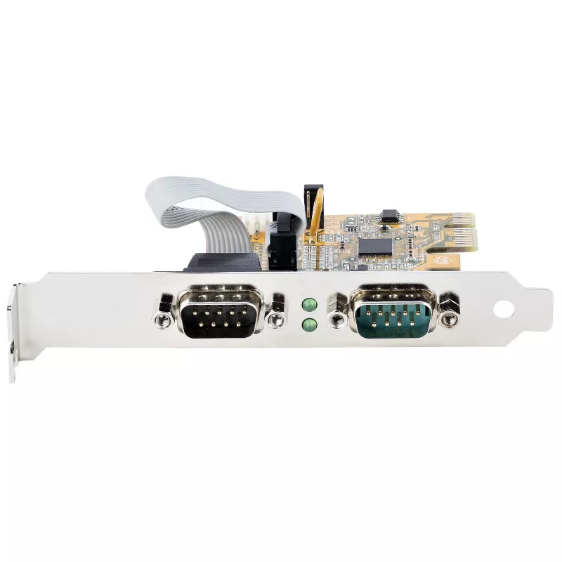 StarTech.com scheda seriale PCI Express a 2 porte, scheda seriale PCIe dual port su RS232 (DB9), UART 16C1050, staffe standard o low-profile, conservazione COM, per Windows e Linux