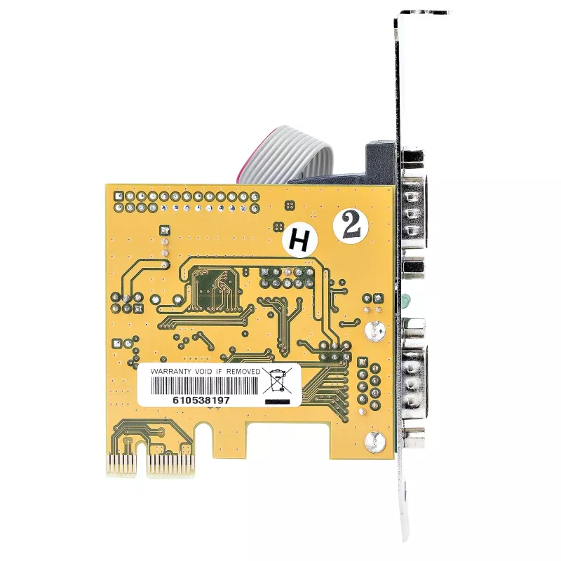 StarTech.com scheda seriale PCI Express a 2 porte, scheda seriale PCIe dual port su RS232 (DB9), UART 16C1050, staffe standard o low-profile, conservazione COM, per Windows e Linux