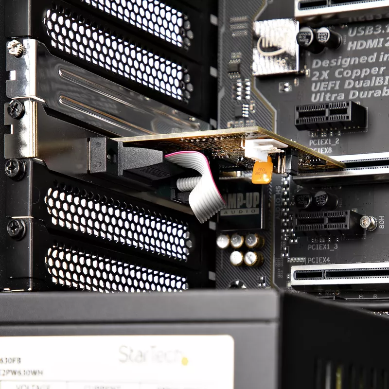 StarTech.com scheda seriale PCI Express a 2 porte, scheda seriale PCIe dual port su RS232 (DB9), UART 16C1050, staffe standard o low-profile, conservazione COM, per Windows e Linux