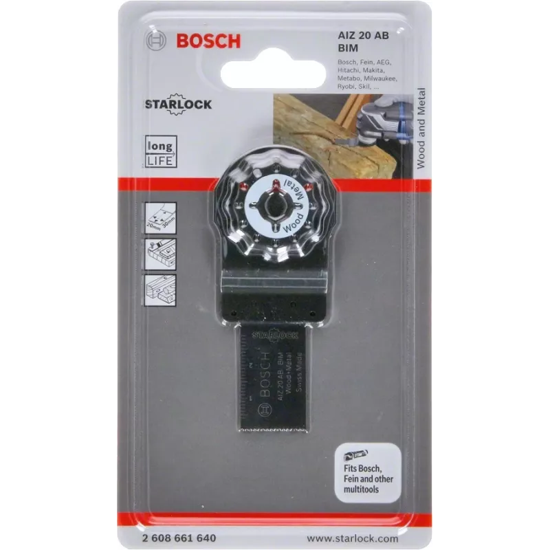 Bosch Starlock AIZ 20 AB Metal BIM lama a tuffo, 20 mm