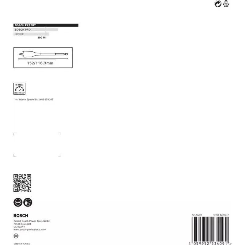 Bosch 2 608 900 334 punte per foratura piatta 7 pz.