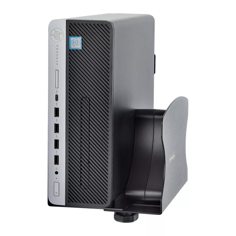 StarTech.com supporto da parete per PC, supporta computer desktop fino a 18 kg, regolazione senza attrezzi 50–200 mm, supporto/ripiano robusto da parete per case/tower PC
