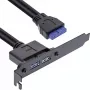 Staffa per slot InLine 2x USB 3.0 connettore femmina A / connettore interno per scheda madre 0,5 m