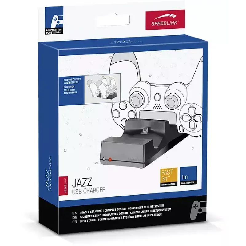 Speedlink JAZZ USB caricabatterie per controller PS4, nero
