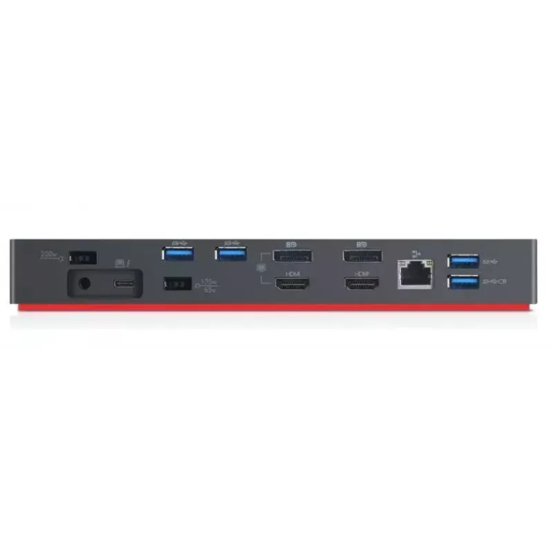 Lenovo 40AN0135EU docking station/port replicator per laptop con filo Thunderbolt 3 nero, rosso