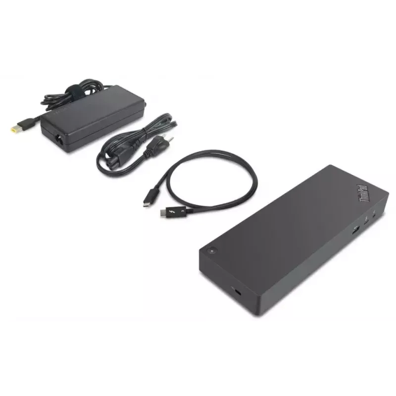 Lenovo 40AN0135EU docking station/port replicator per laptop con filo Thunderbolt 3 nero, rosso