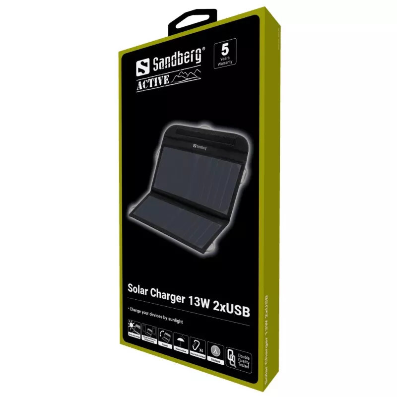 Sandberg caricabatterie solare 13W 2xUSB