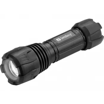 Sandberg Survivor Torch per batteria AAA, torcia da borsa, nero, alluminio, LED, 3 W, 150 lm