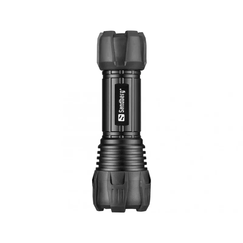 Sandberg Survivor Torch per batteria AAA, torcia da borsa, nero, alluminio, LED, 3 W, 150 lm