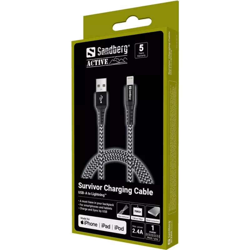 Cavo Sandberg Survivor Lightning 1M