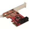 StarTech.com scheda SATA PCIe - scheda di espansione PCIe SATA 4 porte - 6 Gbit/s - staffa low profile - connettori SATA impilati - ASM1164 non-RAID - convertitore PCI Express a SATA