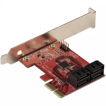 StarTech.com scheda SATA PCIe - scheda di espansione PCIe SATA 4 porte - 6 Gbit/s - staffa low profile - connettori SATA impilati - ASM1164 non-RAID - convertitore PCI Express a SATA