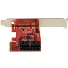 StarTech.com scheda SATA PCIe - scheda di espansione PCIe SATA 4 porte - 6 Gbit/s - staffa low profile - connettori SATA impilati - ASM1164 non-RAID - convertitore PCI Express a SATA
