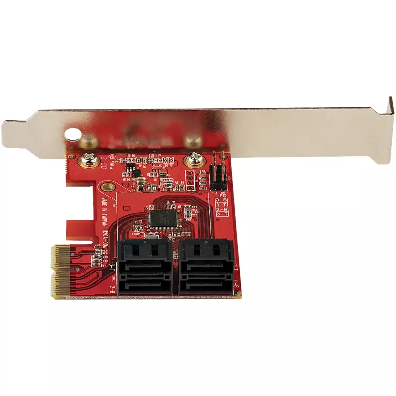 StarTech.com scheda SATA PCIe - scheda di espansione PCIe SATA 4 porte - 6 Gbit/s - staffa low profile - connettori SATA impilati - ASM1164 non-RAID - convertitore PCI Express a SATA