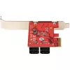 StarTech.com scheda SATA PCIe - scheda di espansione PCIe SATA 4 porte - 6 Gbit/s - staffa low profile - connettori SATA impilati - ASM1164 non-RAID - convertitore PCI Express a SATA