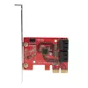 StarTech.com scheda SATA PCIe - scheda di espansione PCIe SATA 4 porte - 6 Gbit/s - staffa low profile - connettori SATA impilati - ASM1164 non-RAID - convertitore PCI Express a SATA