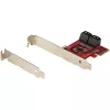 StarTech.com scheda SATA PCIe - scheda di espansione PCIe SATA 4 porte - 6 Gbit/s - staffa low profile - connettori SATA impilati - ASM1164 non-RAID - convertitore PCI Express a SATA