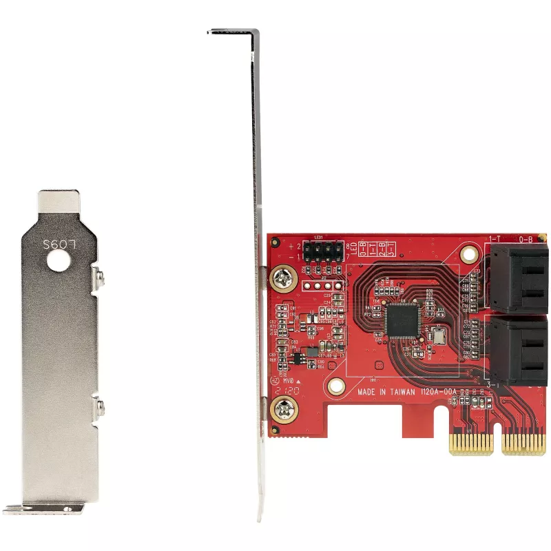 StarTech.com scheda SATA PCIe - scheda di espansione PCIe SATA 4 porte - 6 Gbit/s - staffa low profile - connettori SATA impilati - ASM1164 non-RAID - convertitore PCI Express a SATA