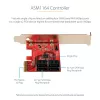 StarTech.com scheda SATA PCIe - scheda di espansione PCIe SATA 4 porte - 6 Gbit/s - staffa low profile - connettori SATA impilati - ASM1164 non-RAID - convertitore PCI Express a SATA