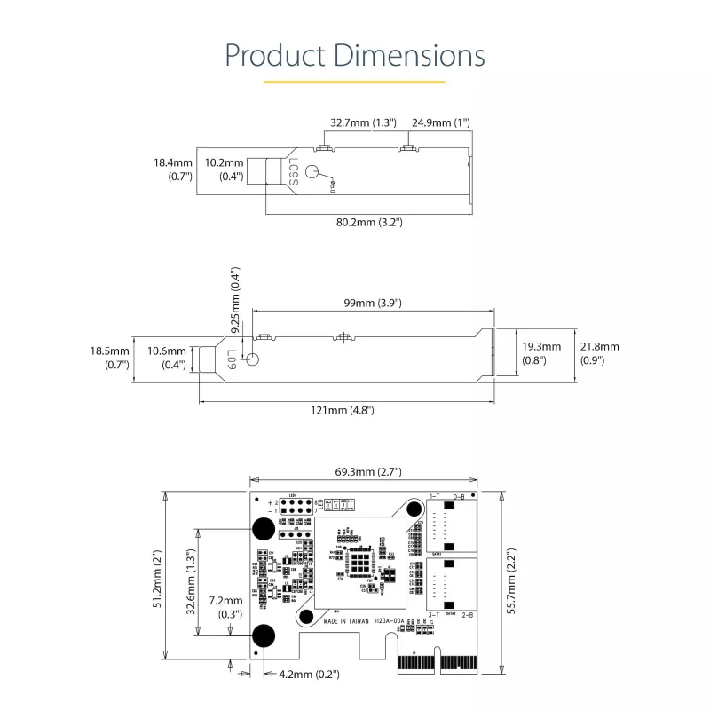 StarTech.com scheda SATA PCIe - scheda di espansione PCIe SATA 4 porte - 6 Gbit/s - staffa low profile - connettori SATA impilati - ASM1164 non-RAID - convertitore PCI Express a SATA