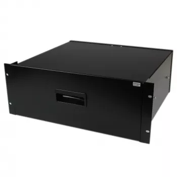 StarTech.com cassetto portaoggetti 4U nero in acciaio per rack e armadi 19in