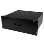 StarTech.com cassetto portaoggetti 4U nero in acciaio per rack e armadi 19in