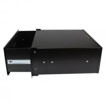 StarTech.com cassetto portaoggetti 4U nero in acciaio per rack e armadi 19in