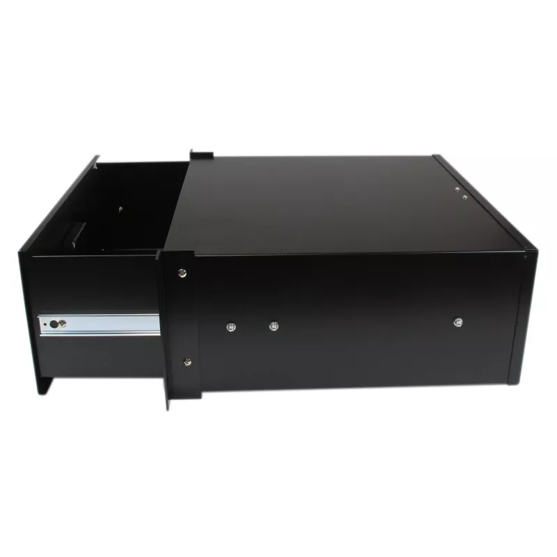 StarTech.com cassetto portaoggetti 4U nero in acciaio per rack e armadi 19in