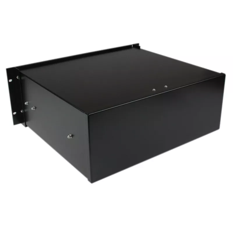 StarTech.com cassetto portaoggetti 4U nero in acciaio per rack e armadi 19in
