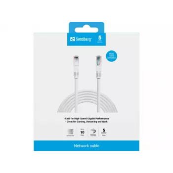 Cavo di rete Sandberg cavo di rete UTP Cat6 RJ-45 5 m bianco