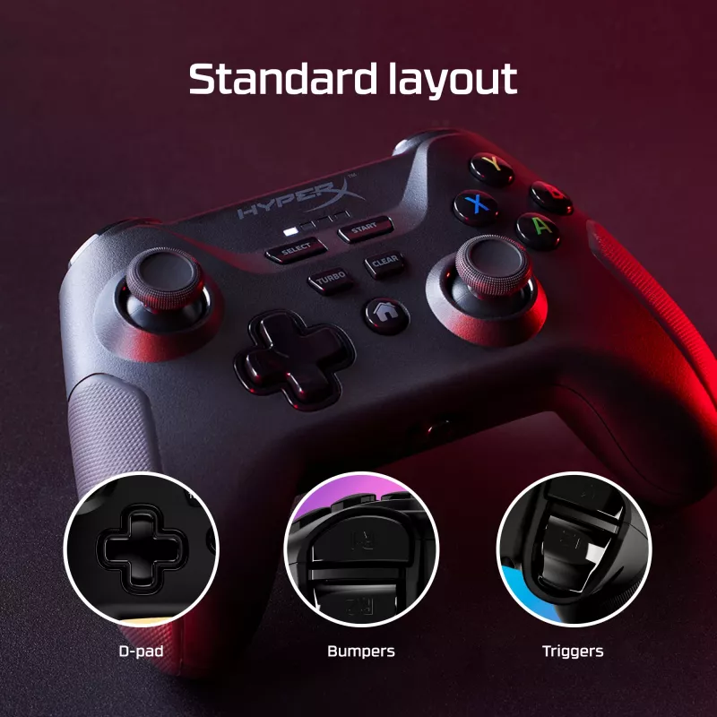 HyperX Clutch – controller gaming wireless (nero) – dispositivi mobili/PC