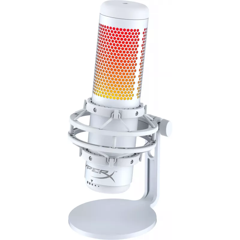 HyperX QuadCast S - microfono USB (bianco-grigio) - illuminazione RGB