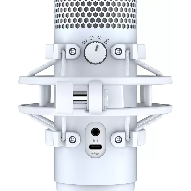 HyperX QuadCast S - microfono USB (bianco-grigio) - illuminazione RGB