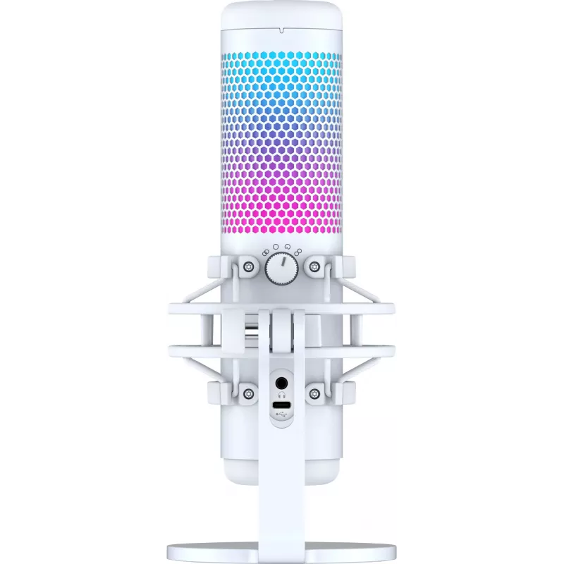 HyperX QuadCast S - microfono USB (bianco-grigio) - illuminazione RGB