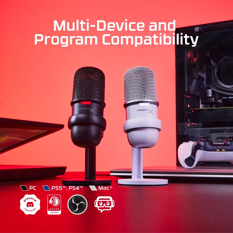 HyperX SoloCast – microfono USB (bianco)