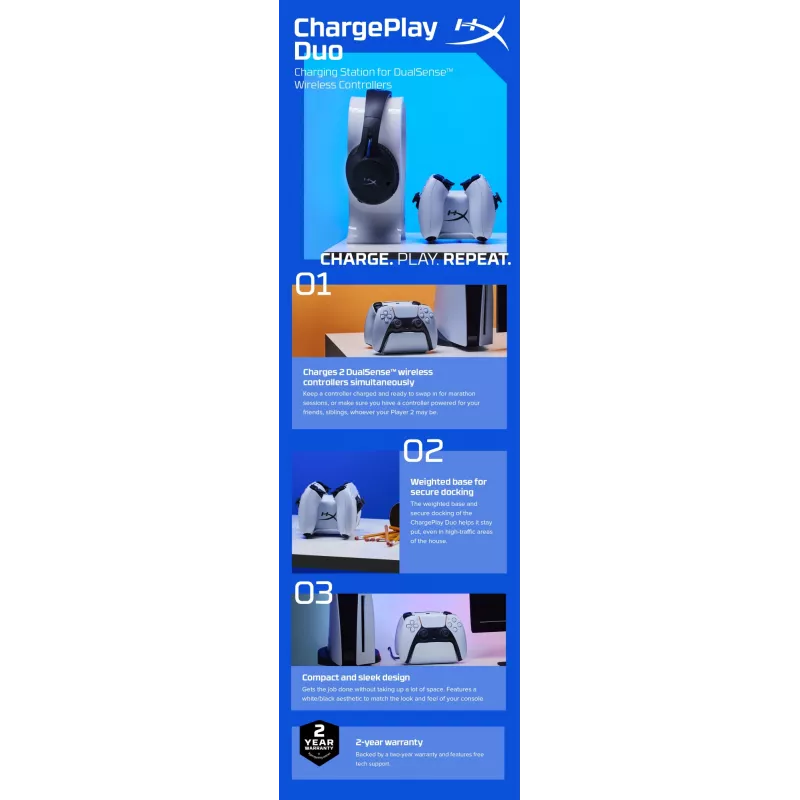 HyperX ChargePlay Duo - stazione di ricarica controller per PS5