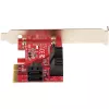 StarTech.com scheda SATA PCIe – scheda di espansione PCIe SATA a 6 porte – 6 Gbit/s – Low/Full Profile – connettori SATA impilati – ASM1166 Non-RAID – convertitore PCI Express a SATA