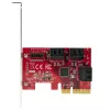 StarTech.com scheda SATA PCIe – scheda di espansione PCIe SATA a 6 porte – 6 Gbit/s – Low/Full Profile – connettori SATA impilati – ASM1166 Non-RAID – convertitore PCI Express a SATA