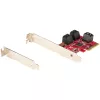 StarTech.com scheda SATA PCIe – scheda di espansione PCIe SATA a 6 porte – 6 Gbit/s – Low/Full Profile – connettori SATA impilati – ASM1166 Non-RAID – convertitore PCI Express a SATA