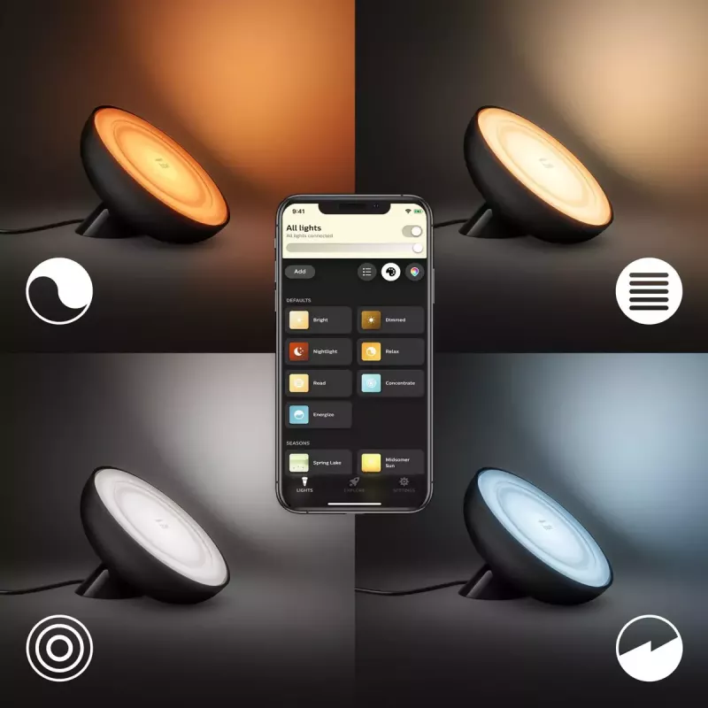 Lampada da tavolo smart Philips Hue White and Colour Ambience Bloom