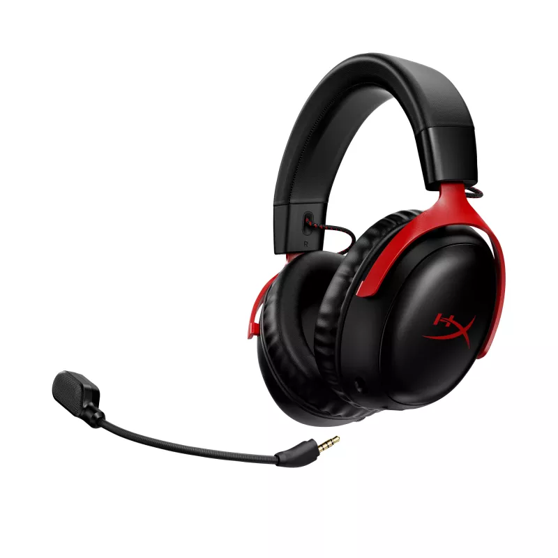 HyperX Cloud III Wireless - cuffie gaming, nero; rosso, Cina, over-ear, chiuse, attive, 155 mm