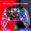 HyperX Clutch Gladiate – controller gaming RGB con filo – Xbox, gamepad, Xbox One, Xbox Series X, con filo, USB, USB Type-A, USB Type-C, trasparente
